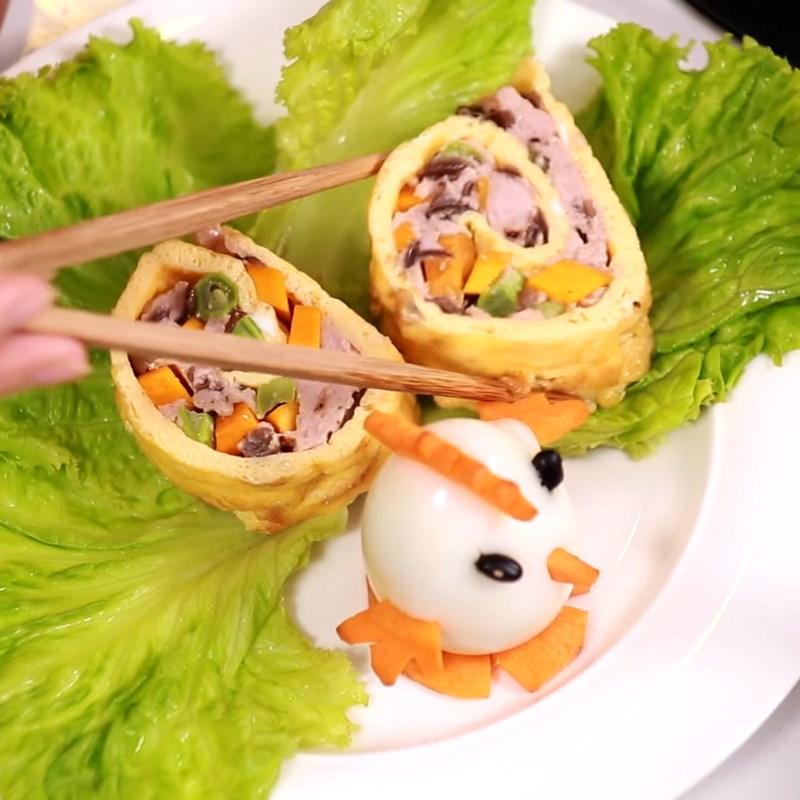 Step 6 Final product Colorful rolled eggs