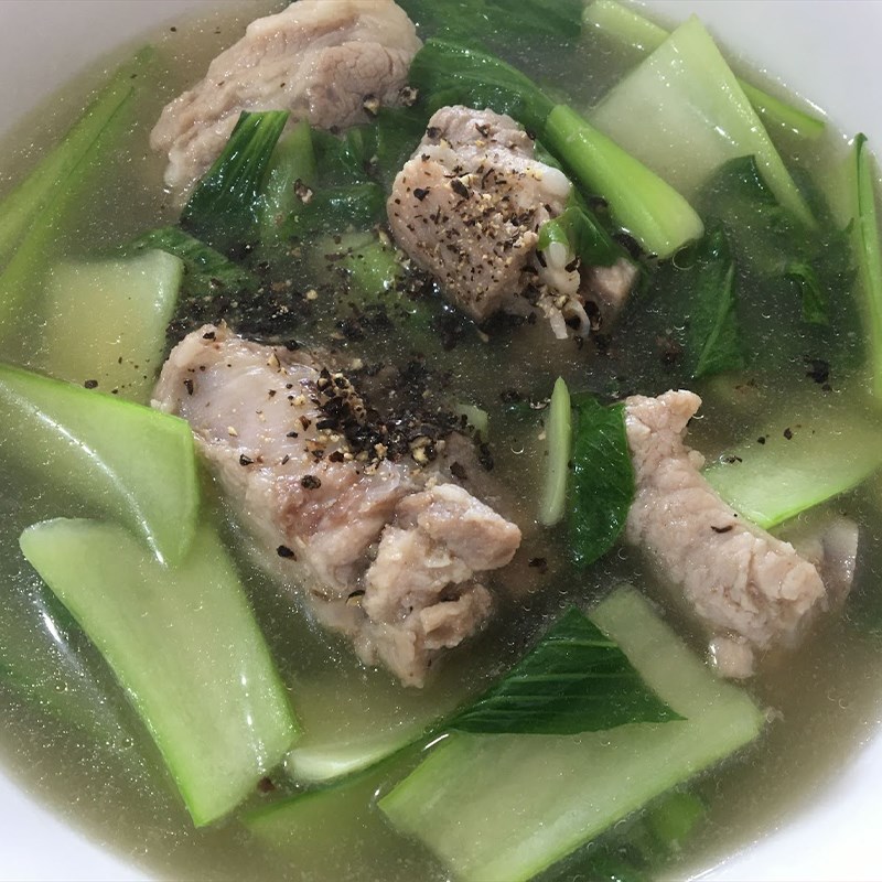 Step 3 Final Product Pork Bone Bok Choy Soup