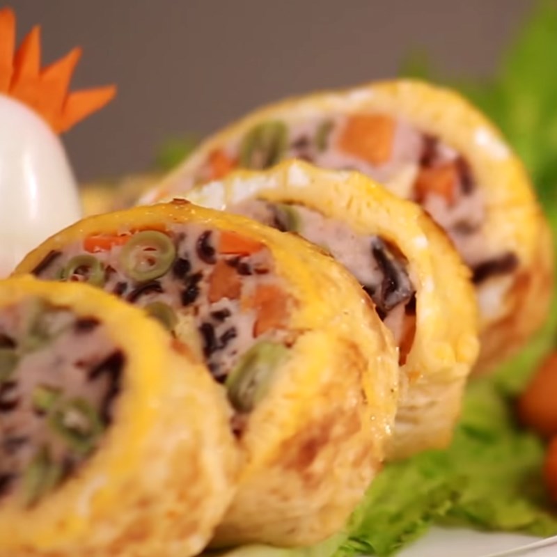 Step 6 Final product Colorful rolled eggs