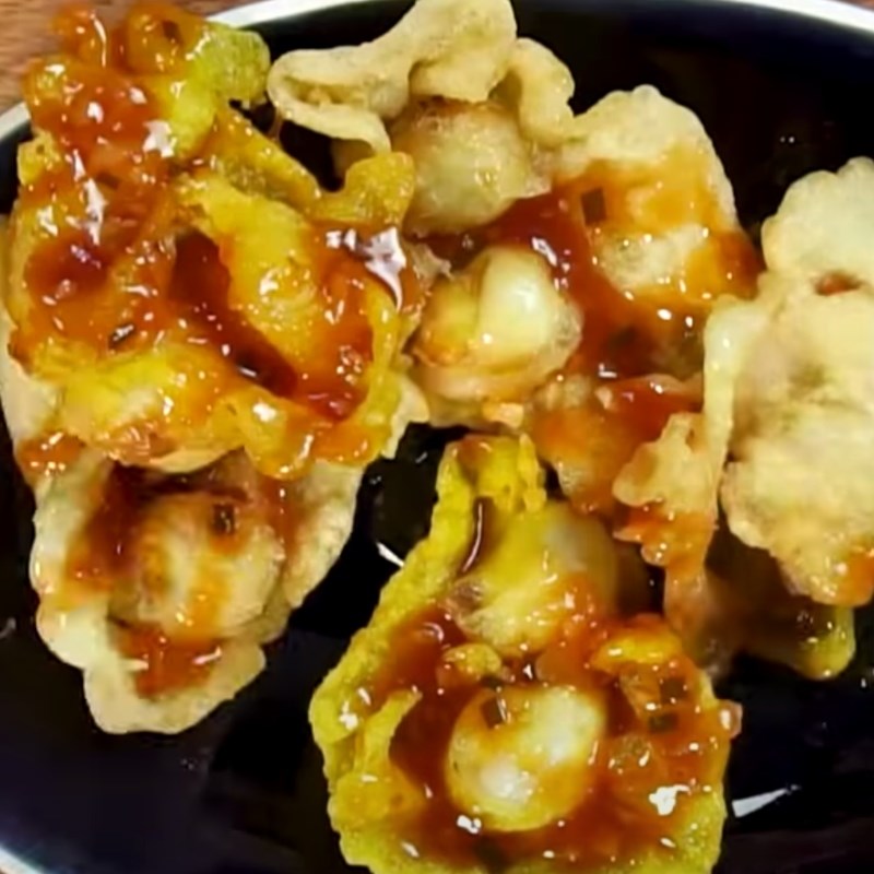 Step 5 Finished product Fried quail eggs with tamarind sauce