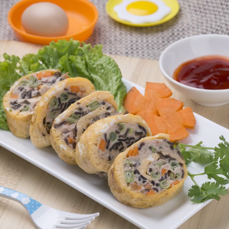 Step 6 Final product Colorful rolled eggs