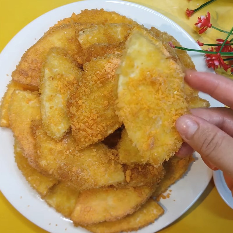 Step 5 Final Product Fried sake shake with cheese