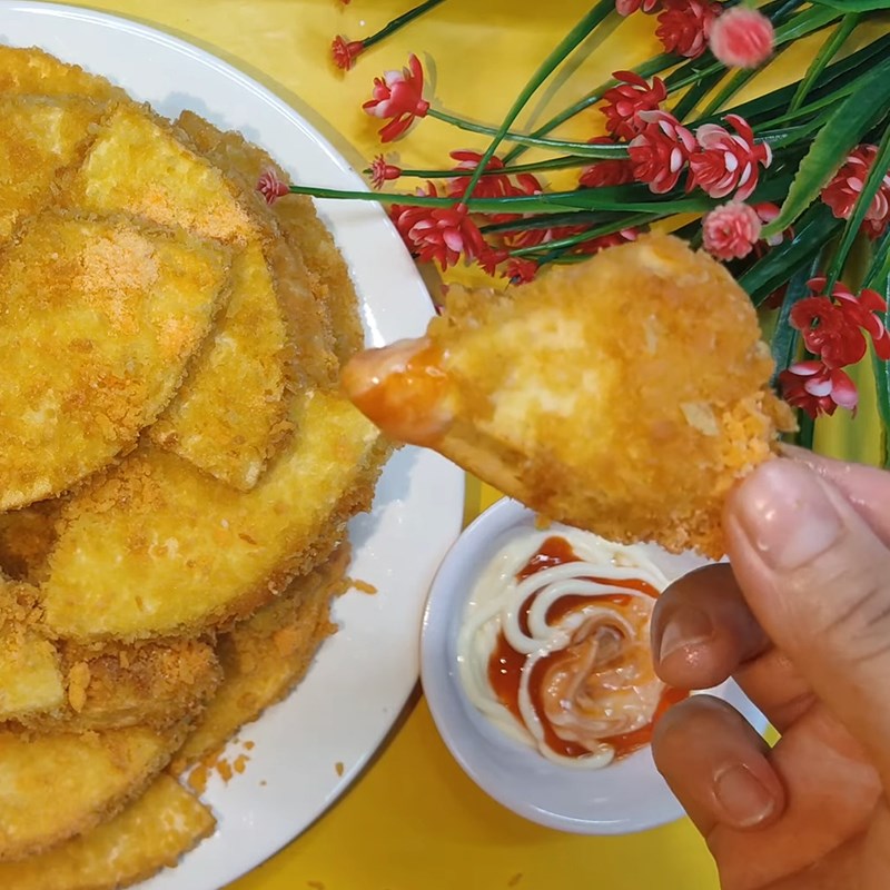 Step 5 Final Product Fried sake shake with cheese