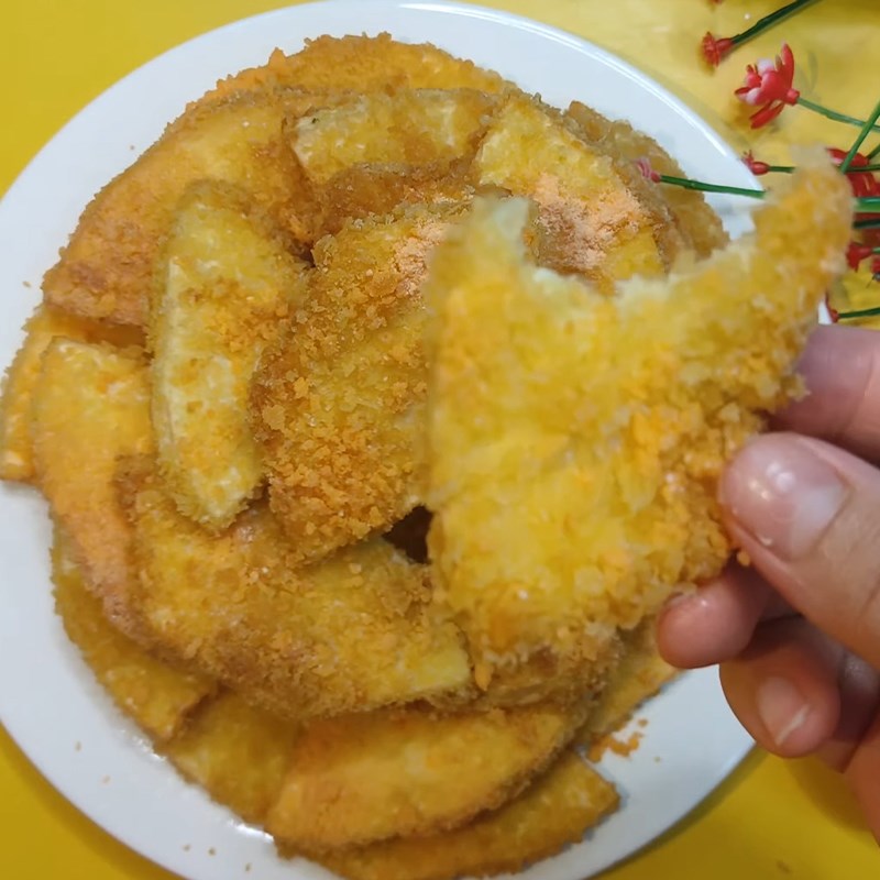 Step 5 Final Product Fried sake shake with cheese