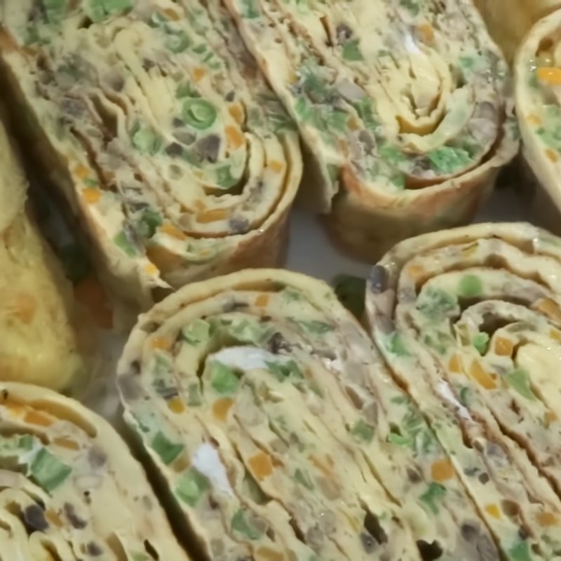 Step 5 Finished Colorful Fried Egg Roll