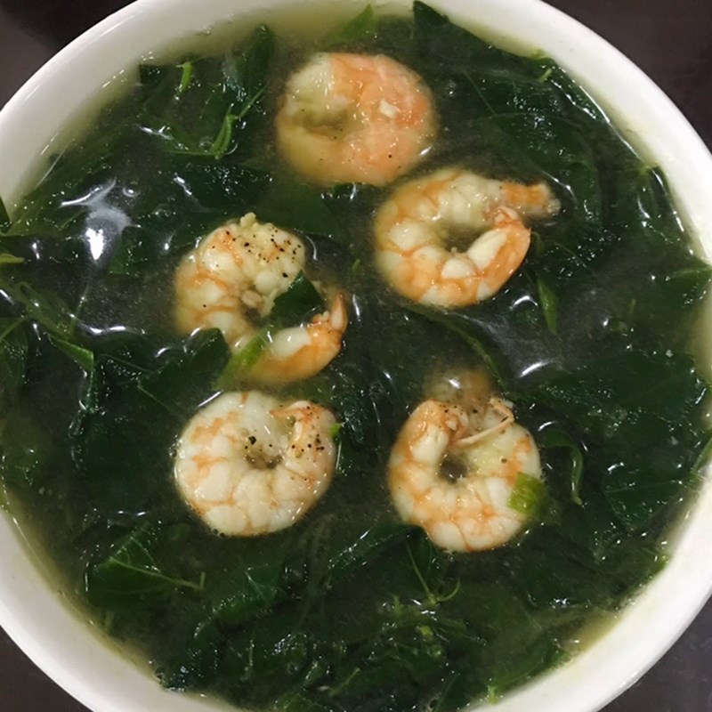Step 3 Finished Product Knotweed Soup with Shrimp