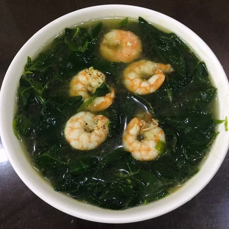 Step 3 Finished Product Knotweed Soup with Shrimp