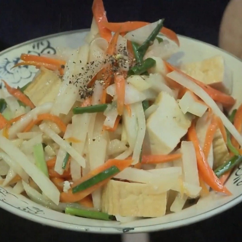 Step 4 Final product Vegetarian stir-fried cassava
