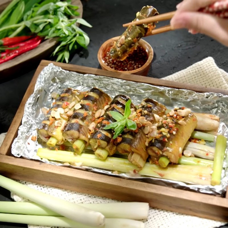 Step 6 Final product Grilled eel with lemongrass and chili