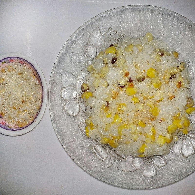 Step 4 Final Product American corn sticky rice and sticky rice