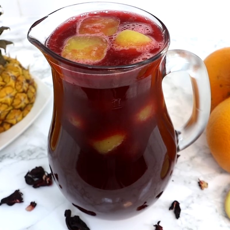 Step 5 Final product Hibiscus tea with peach