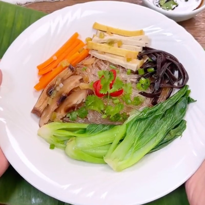 Step 5 Final Product Vegetarian Mushroom Noodles