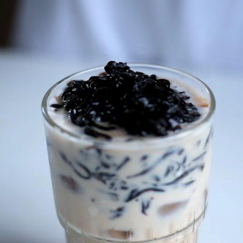 Step 4 Final product Milk tea with jelly from fat powder