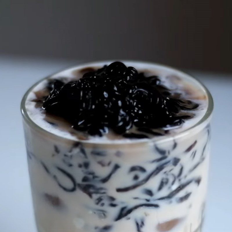 Step 4 Final product Milk tea with jelly from fat powder