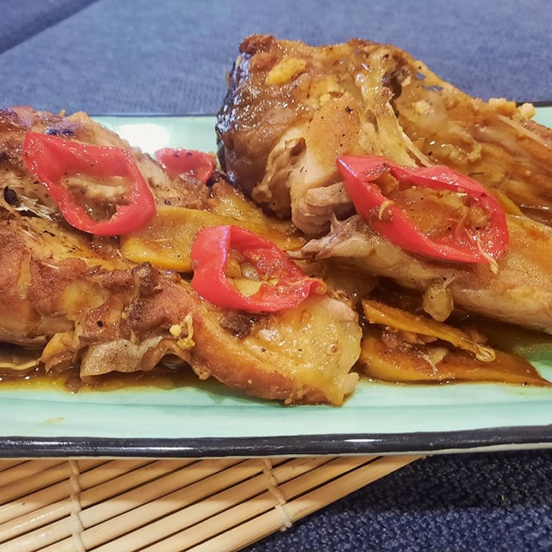 Step 4 Final product Braised fish with ginger and lemongrass