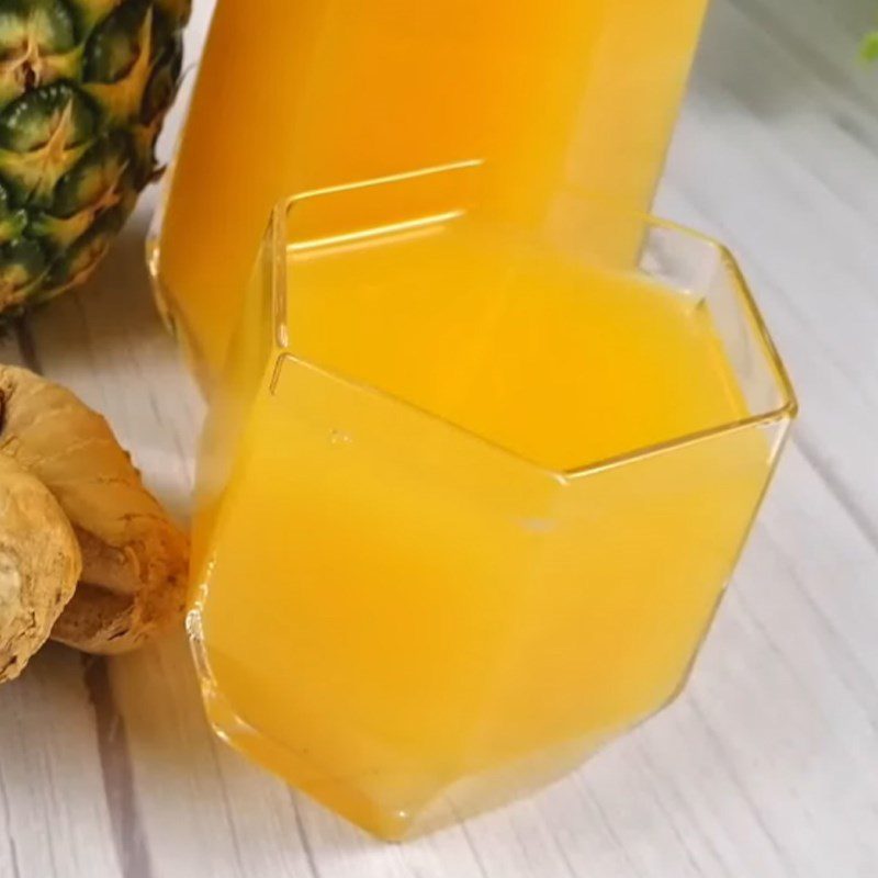 Step 5 Finished product Ginger pineapple lemonade