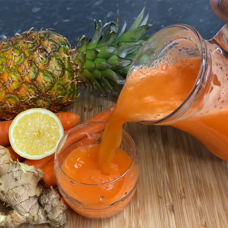 Step 3 Final product Pineapple carrot juice