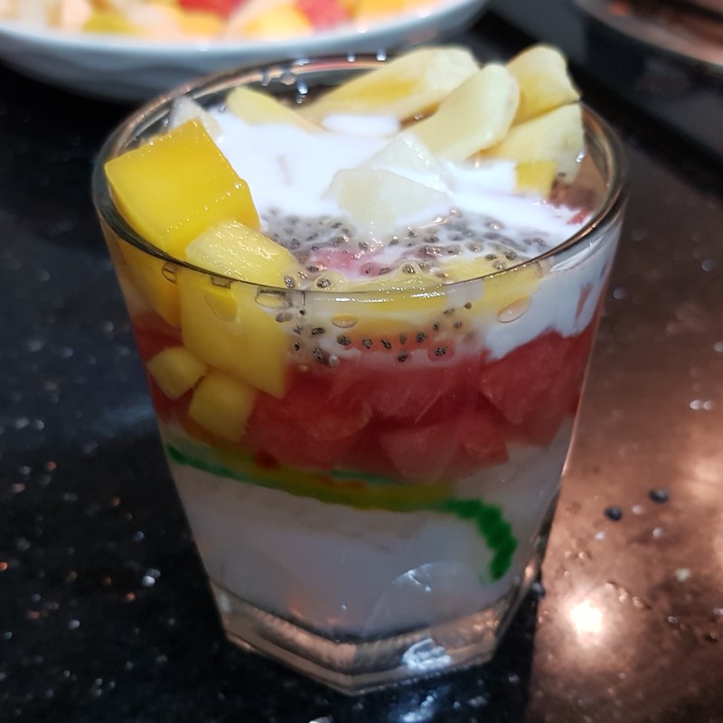 Step 4 Final Product Coconut jelly chia fruit