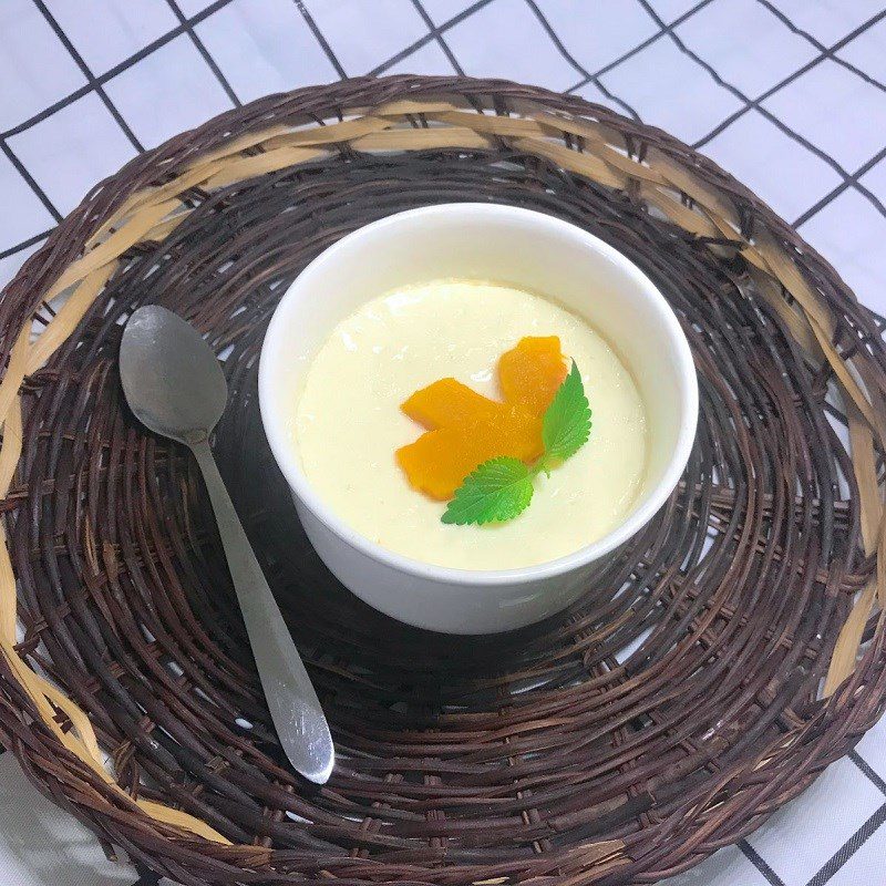 Step 4 Final product Steamed egg whites with fresh milk