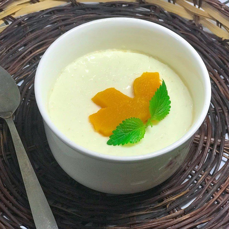 Step 4 Final product Steamed egg whites with fresh milk