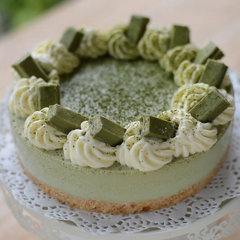 Step 7 Final Product Green tea yogurt mousse