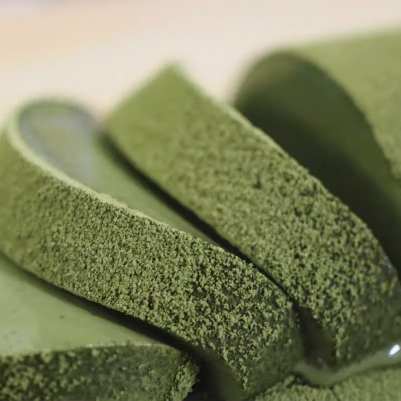Step 5 Final product Green tea mousse without eggs