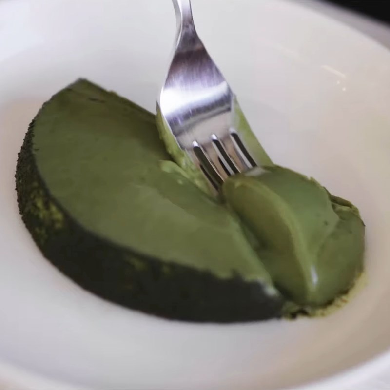 Step 5 Final product Green tea mousse without eggs