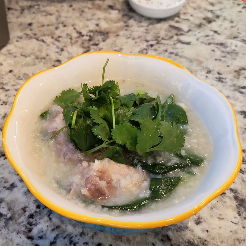 Step 4 Final Product Pork Rib Porridge cooked with Cuckoo rice cooker