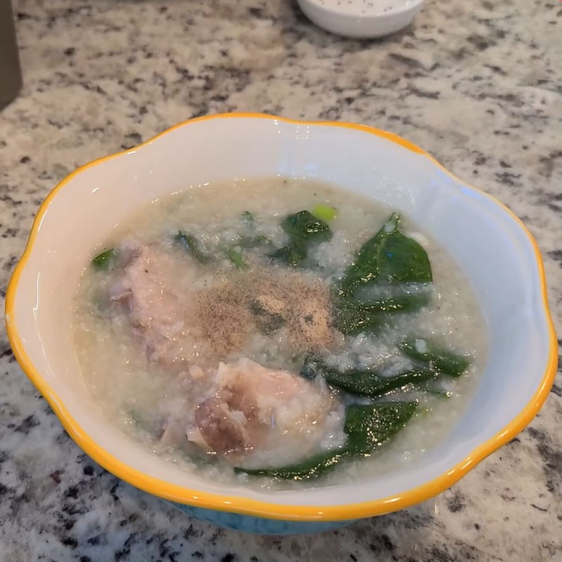 Step 4 Final Product Pork Rib Porridge cooked with Cuckoo rice cooker