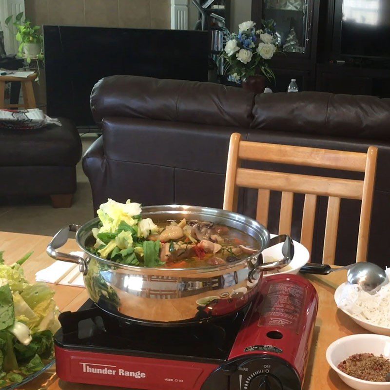 Step 6 Final Product Chicken Lime Leaf Hot Pot