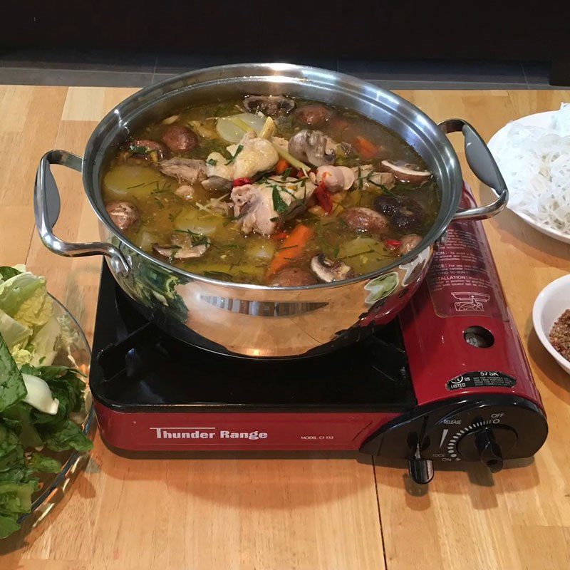 Step 6 Final Product Chicken Lime Leaf Hot Pot
