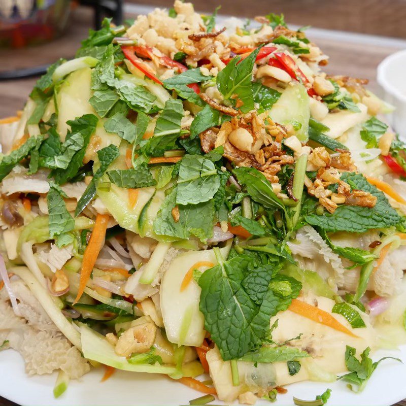 Step 6 Final Product of Beef Tripe Salad (nộm)