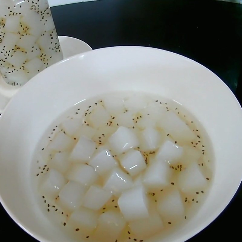 Step 4 Final Product Chia seed coconut jelly