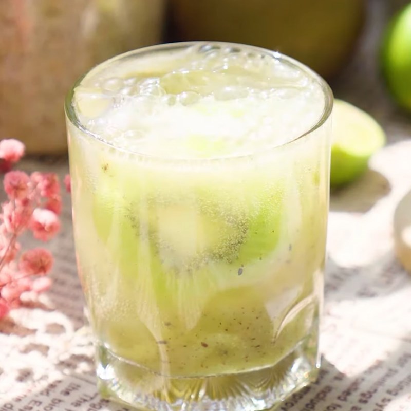 Step 4 Finished product Kiwi soda