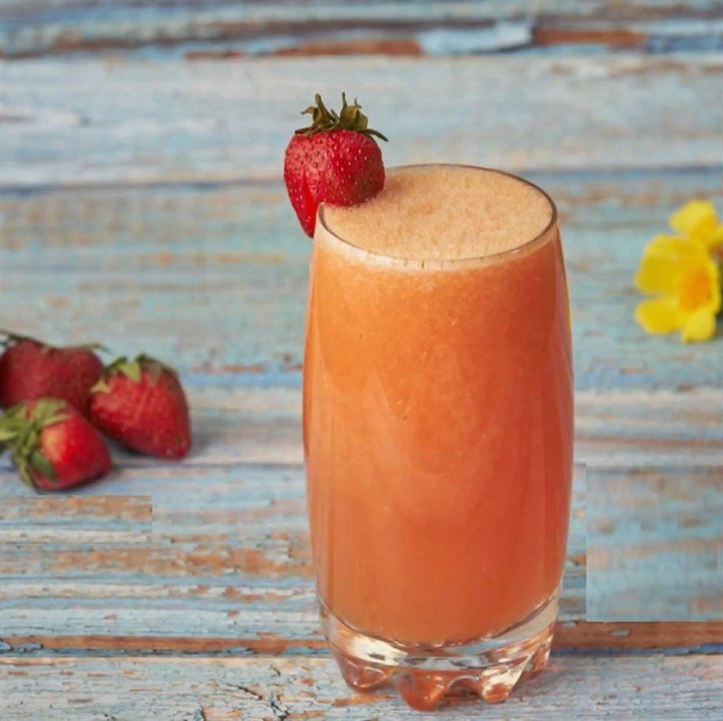 Step 4 Finished product Strawberry Orange Juice