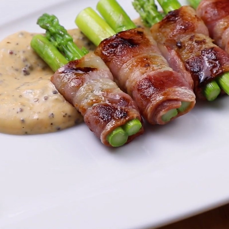 Step 5 Final Product Bacon wrapped asparagus