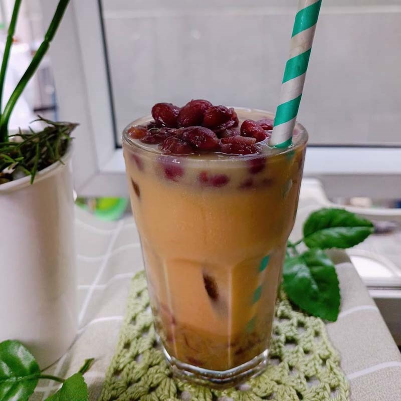 Step 4 Final Product Red Bean Milk Tea