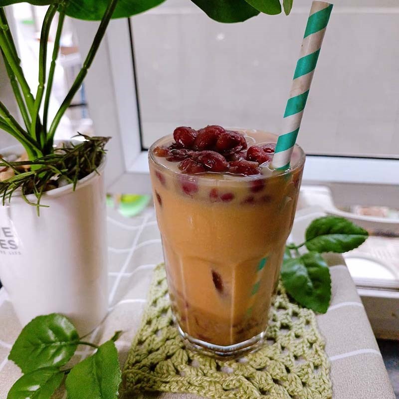 Step 4 Final Product Red Bean Milk Tea