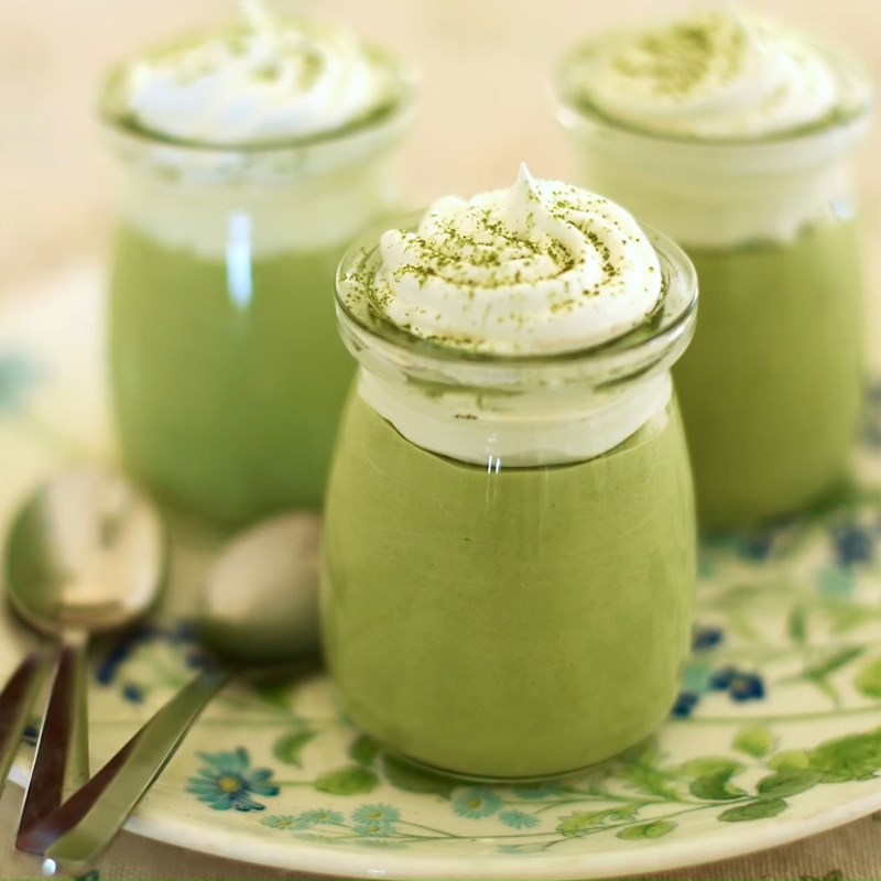 Step 8 Final product Green tea mousse