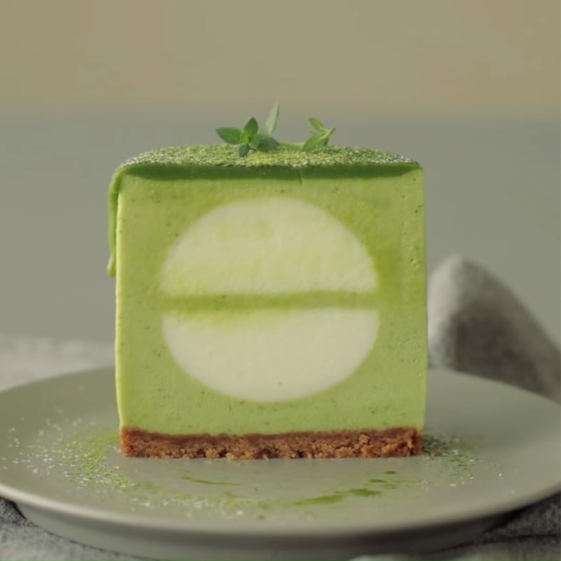 Step 8 Final product Green tea and white chocolate mousse