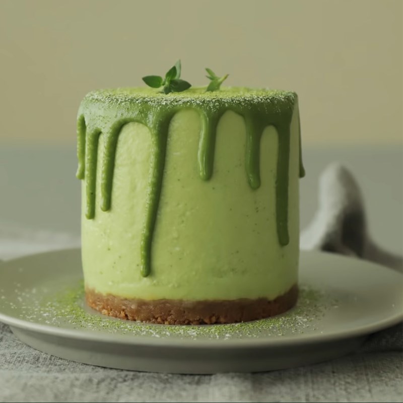 Step 8 Finished product Green tea and white chocolate Mousse