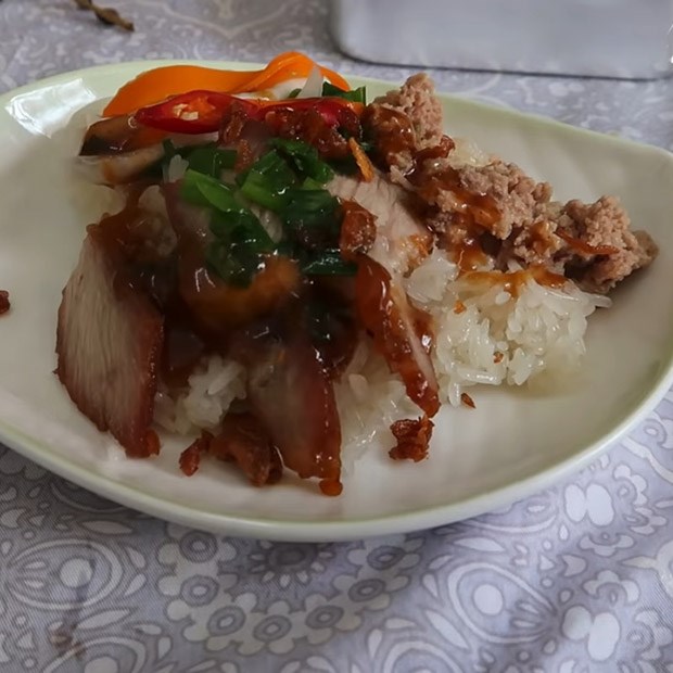Step 8 Final Product Char Siu Sticky Rice