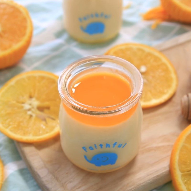 Step 4 Final product Panna cotta orange syrup