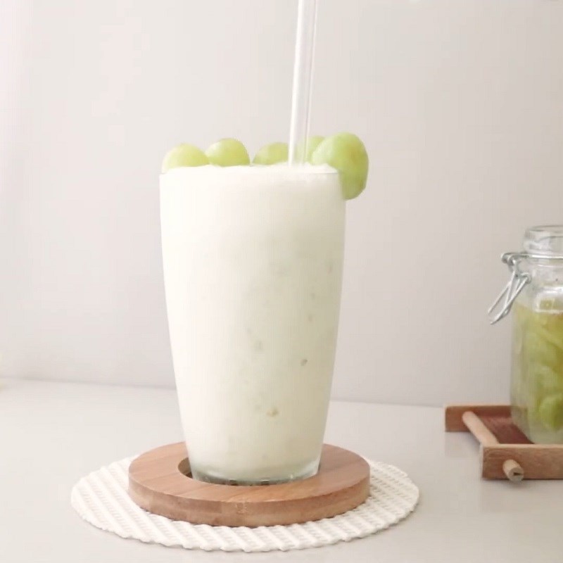Step 3 The final product for Green Grape Milk Smoothie