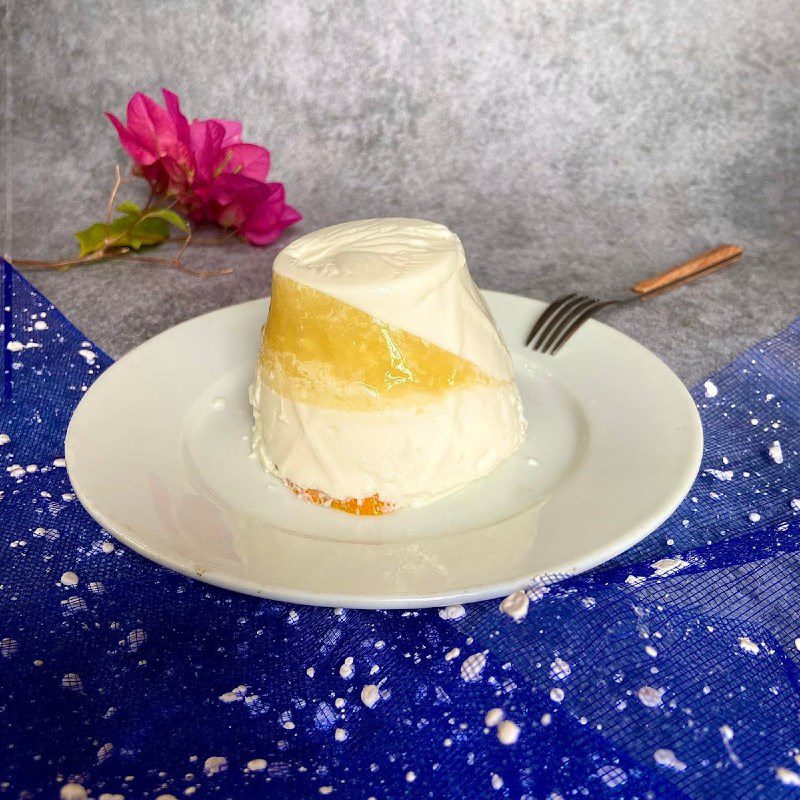 Step 4 Final product Fresh orange panna cotta