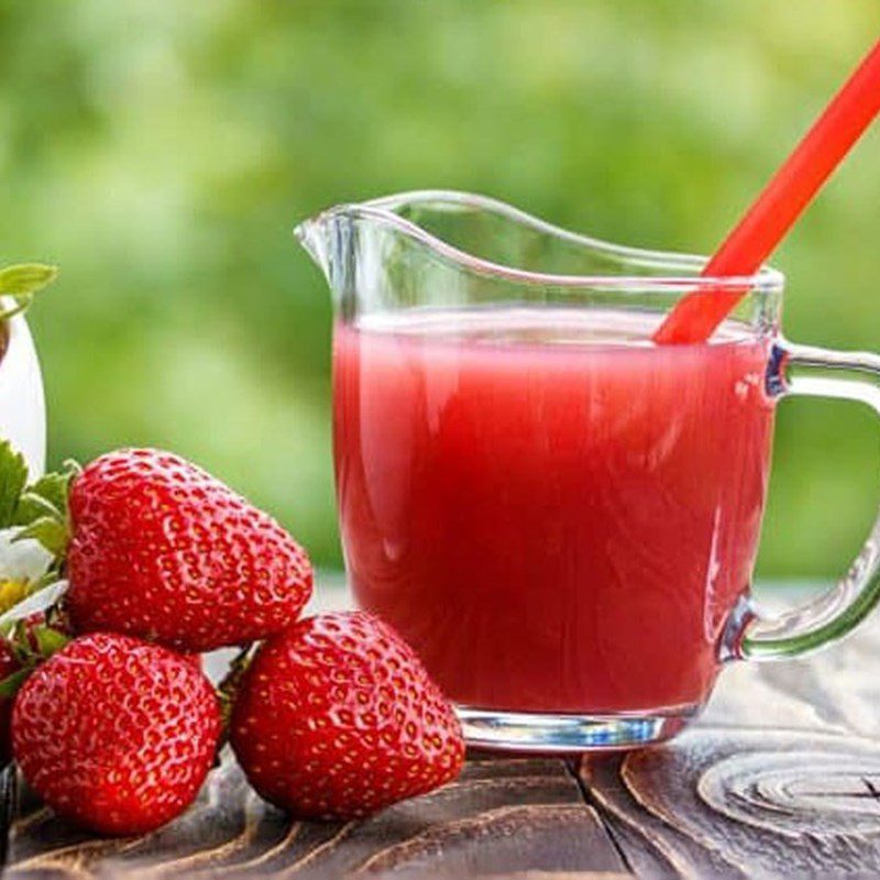 Step 4 Finished product Strawberry juice
