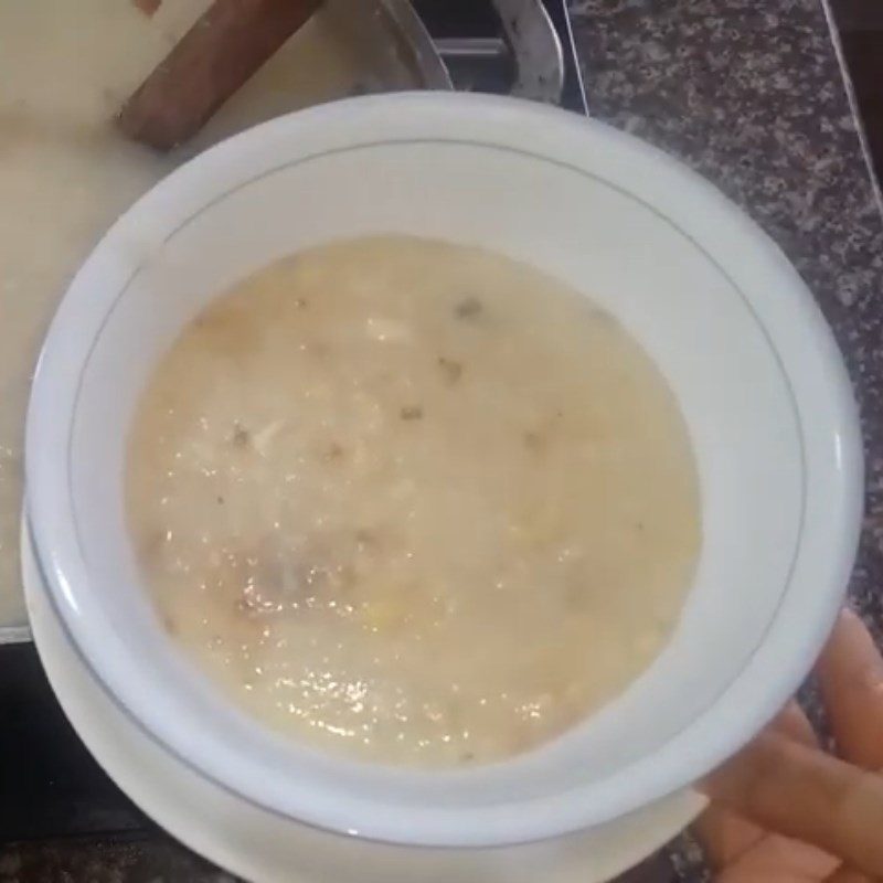 Step 5 Final product Fish porridge with mung beans