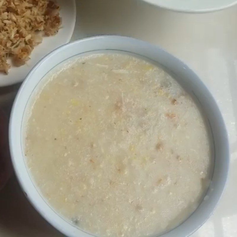 Step 5 Final product Fish porridge with mung beans