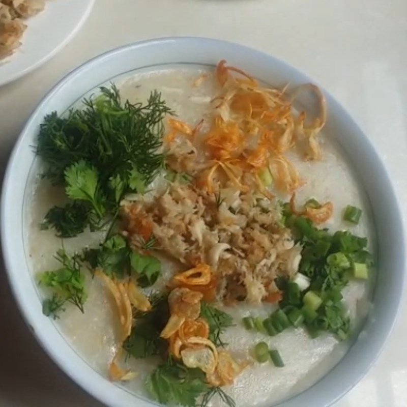 Step 5 Final product Fish porridge with mung beans