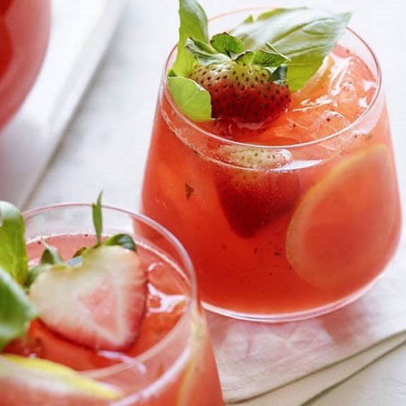 Step 4 Finished product Strawberry juice
